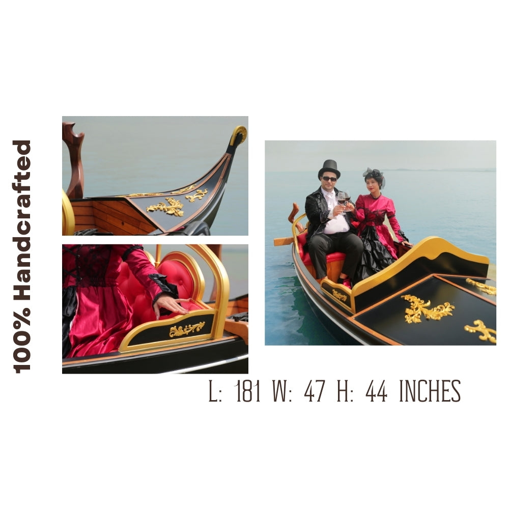 Venetian Gondola 15ft Wooden Boat