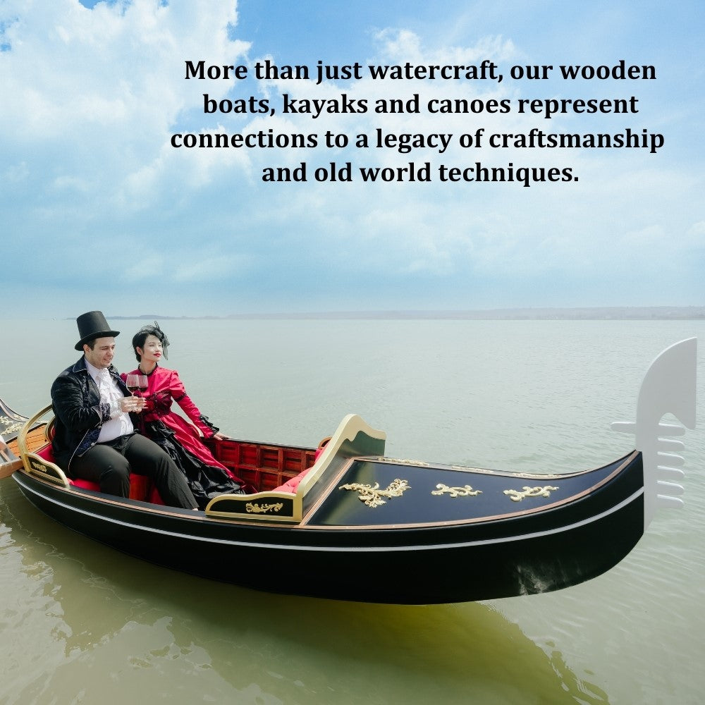 Venetian Gondola Wooden Boat 15 ft.