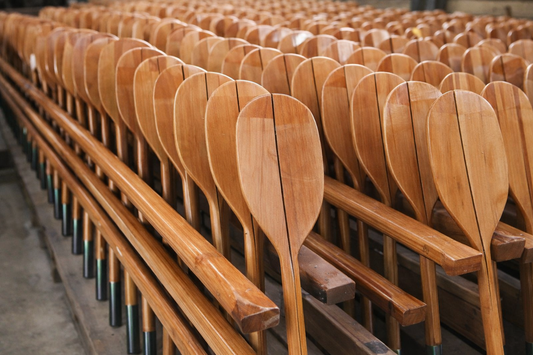 Handcrafted Wooden Paddles for Water and Display