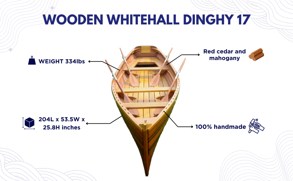 Wooden Whitehall Dinghy 17