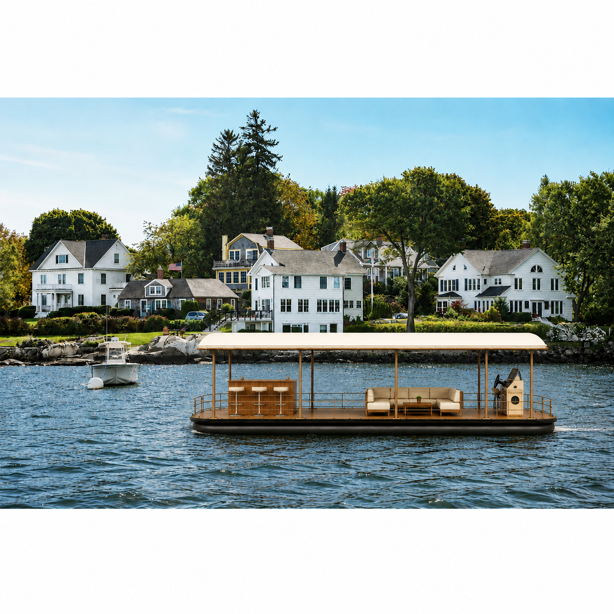 28' Luxury Floating Lounge – Tritoon