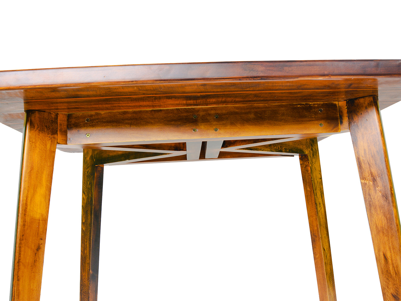 Nautical Table With Inlay Wood Stripes Small