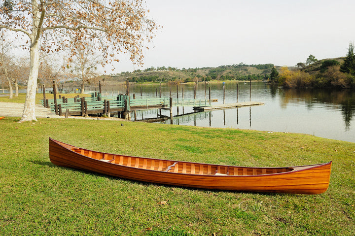 Wooden Canoe with Ribs 16