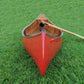 Red Wooden Canoe 10ft With Ribs Curved Bow