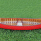 Red Wooden Canoe 10ft With Ribs Curved Bow