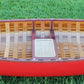 Red Wooden Canoe 10ft With Ribs Curved Bow