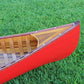 Red Wooden Canoe 10ft With Ribs Curved Bow
