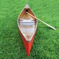 Red Wooden Canoe 10ft With Ribs Curved Bow