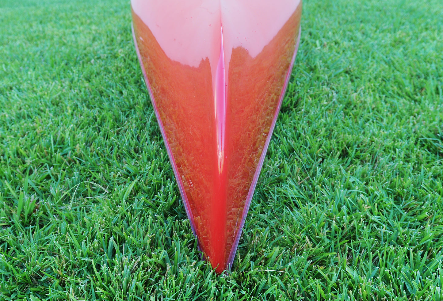 Red Wooden Canoe 10ft With Ribs Curved Bow