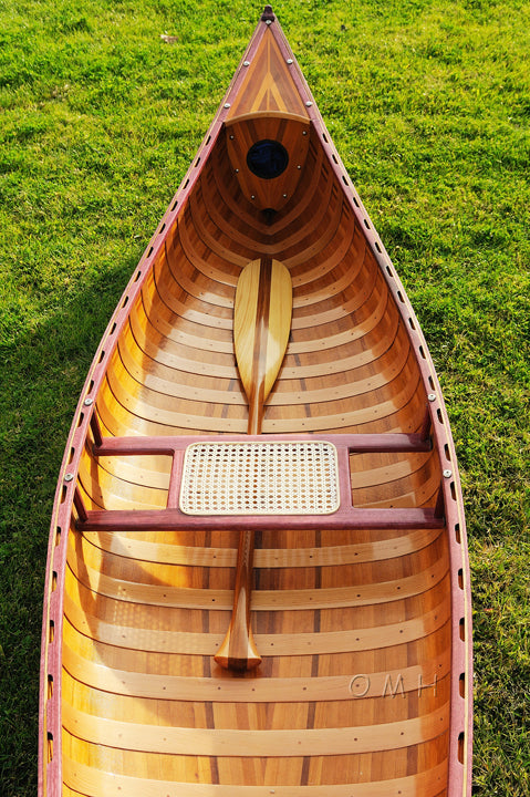 Wooden Canoe With Ribs Curved bow 10 ft Display-Only