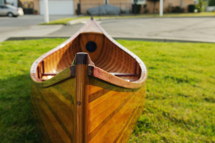 Wooden Canoe With Ribs Curved bow 10 ft Display-Only