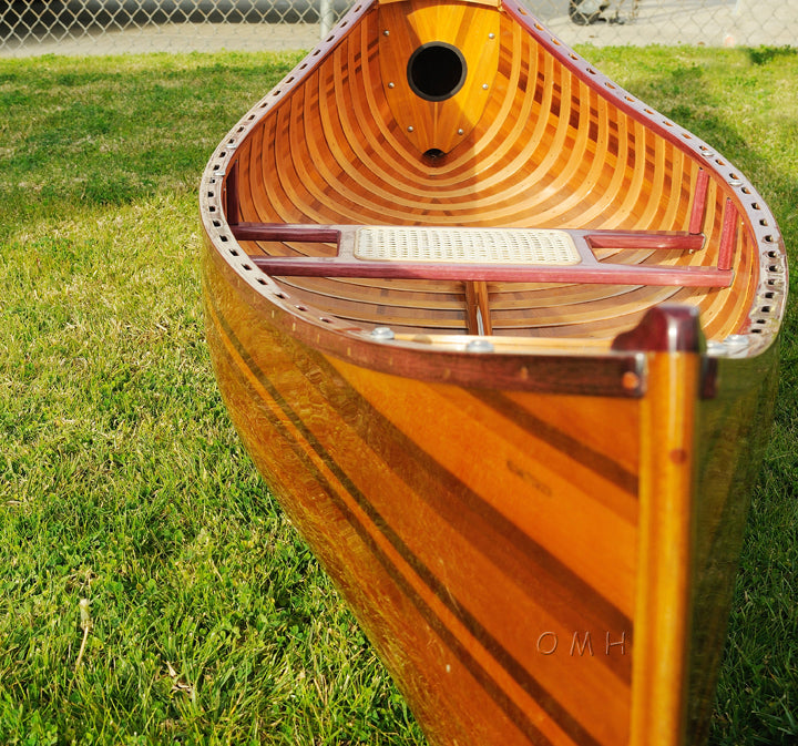 Wooden Canoe With Ribs Curved bow 10 ft Display-Only