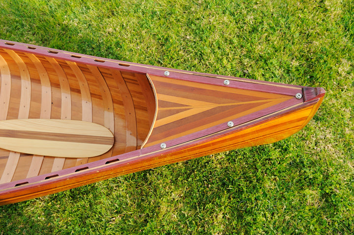 Wooden Canoe With Ribs Curved bow 10 ft Display-Only