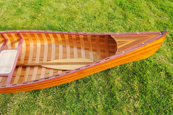 Wooden Canoe With Ribs Curved bow 10 ft Display-Only