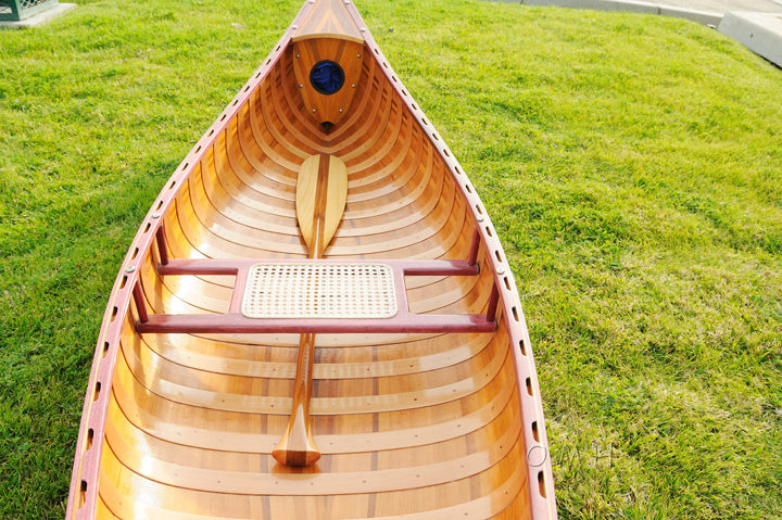 Wooden Canoe With Ribs Curved bow 10 ft Display-Only