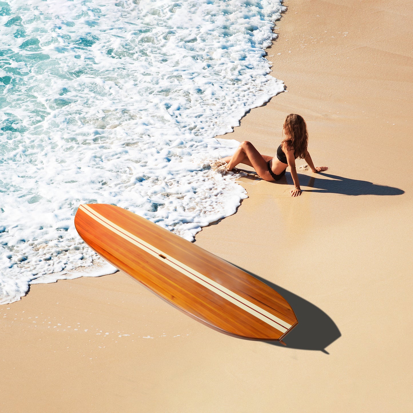 Paddle Board in Red Wood Grain 11ft with 1 fin