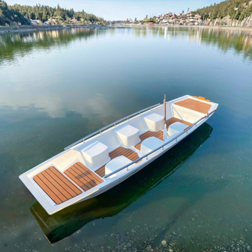Rectangular Rocker Ship 15 Ft. Composite Row Boat - Square ended skiff – Woodenboatusa