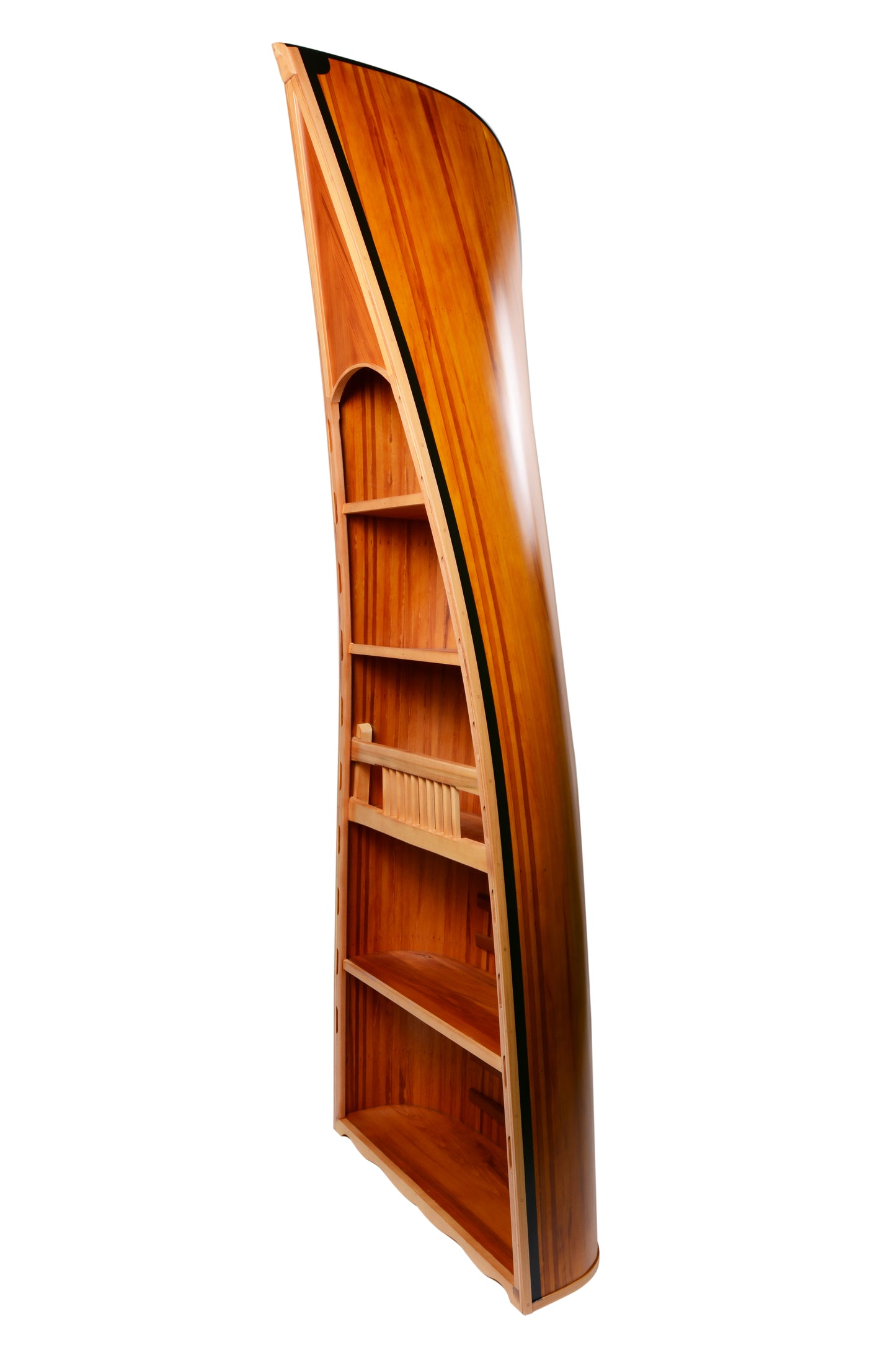 Canoe Book Shelf Antique 7ft