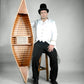 Wooden Canoe With Ribs Matte Finish 6 ft Display-Only