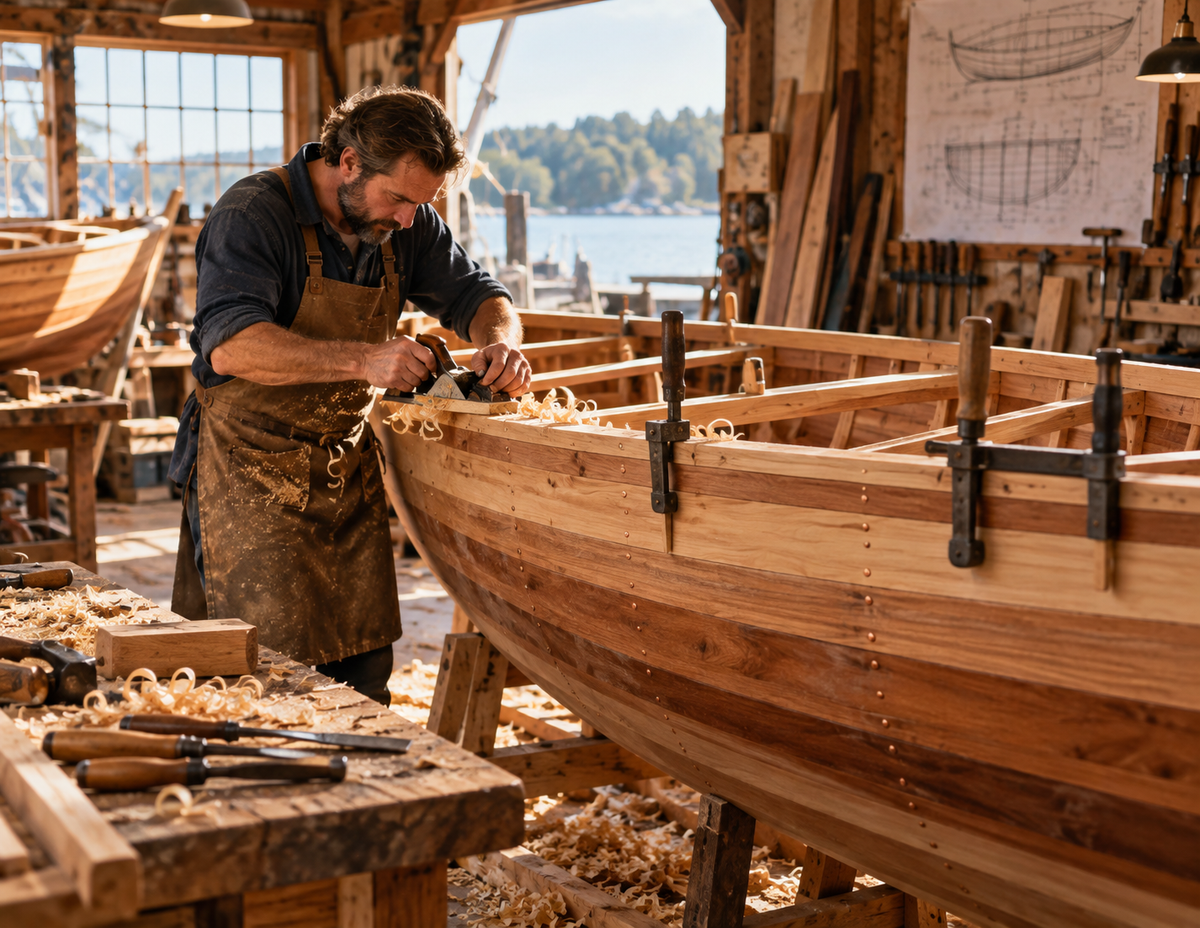 Custom Made Wooden Boat