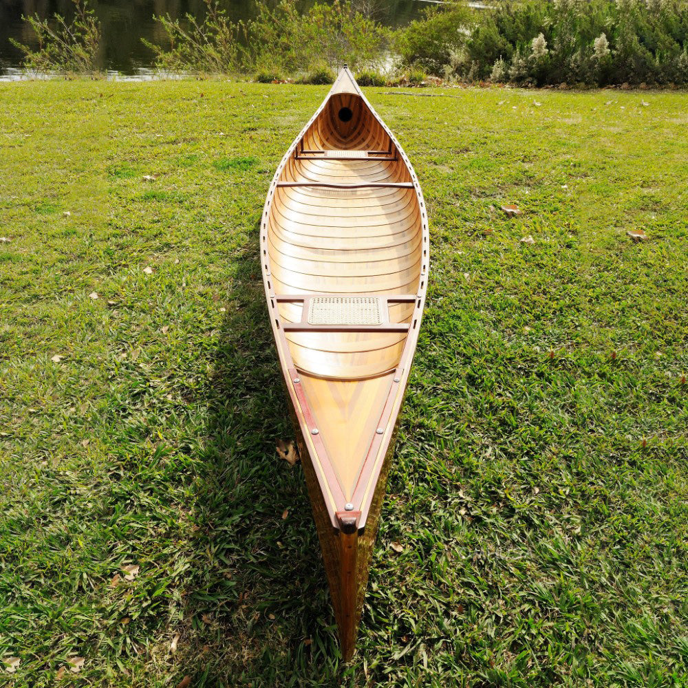 Wooden Canoe with Ribs Skeena 16 | Cedar strip canoe for sale