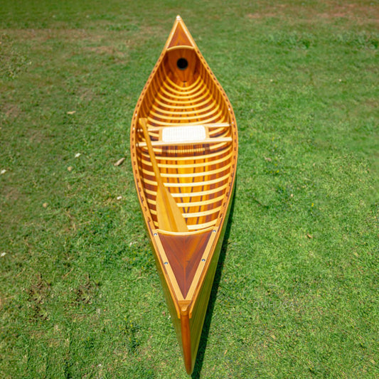 Wooden Canoe With Ribs Curved bow 10 ft Display-Only