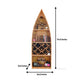 Wooden Canoe Wine Shelf