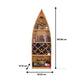 Wooden Canoe Wine Shelf