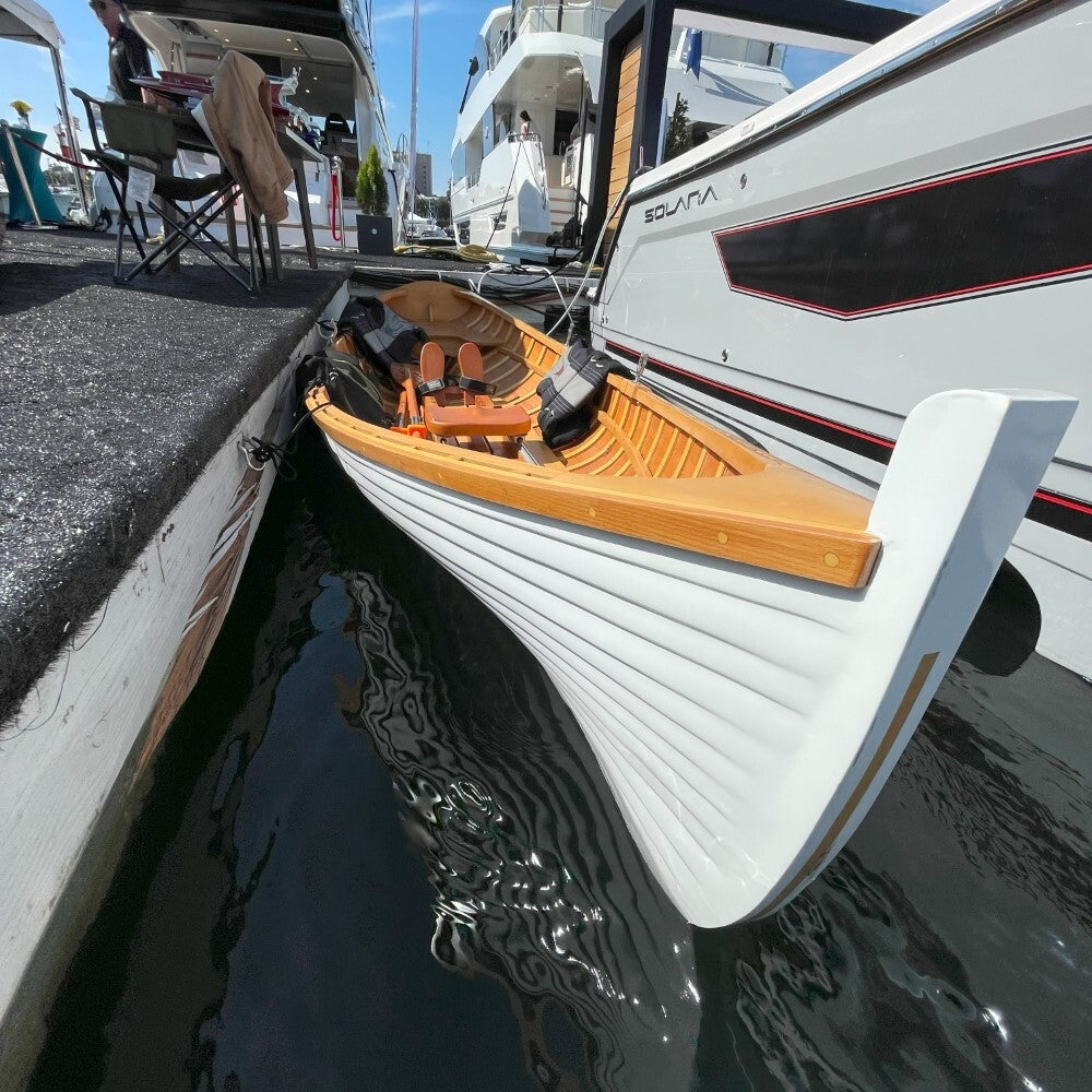 Clinker Built whitehall wooden rowboat 12