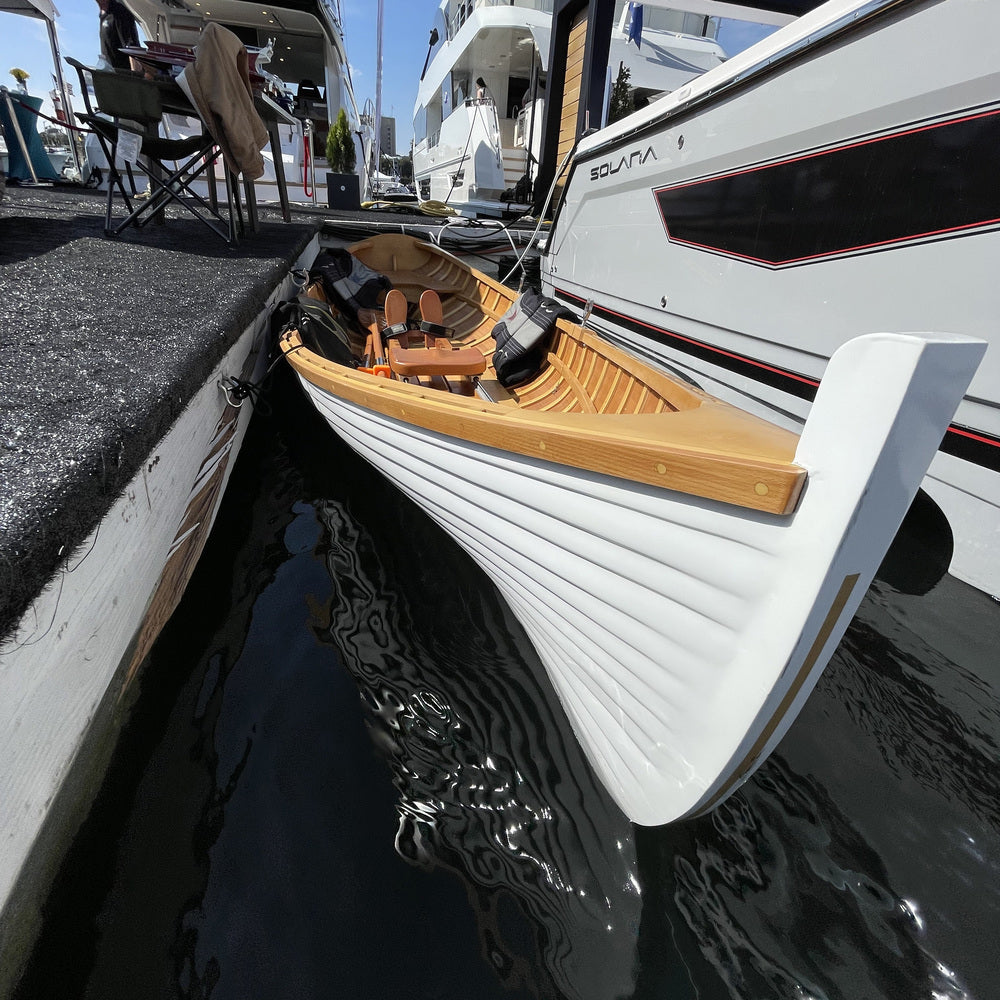 Clinker Built whitehall wooden rowboat 12
