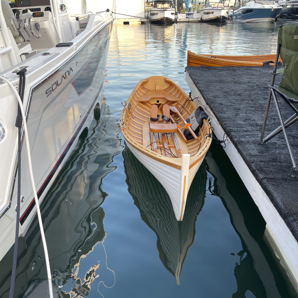 Clinker Built whitehall wooden rowboat 12
