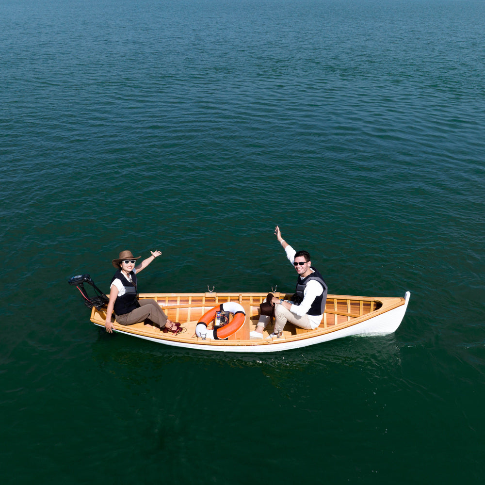 Clinker Built whitehall wooden rowboat 12
