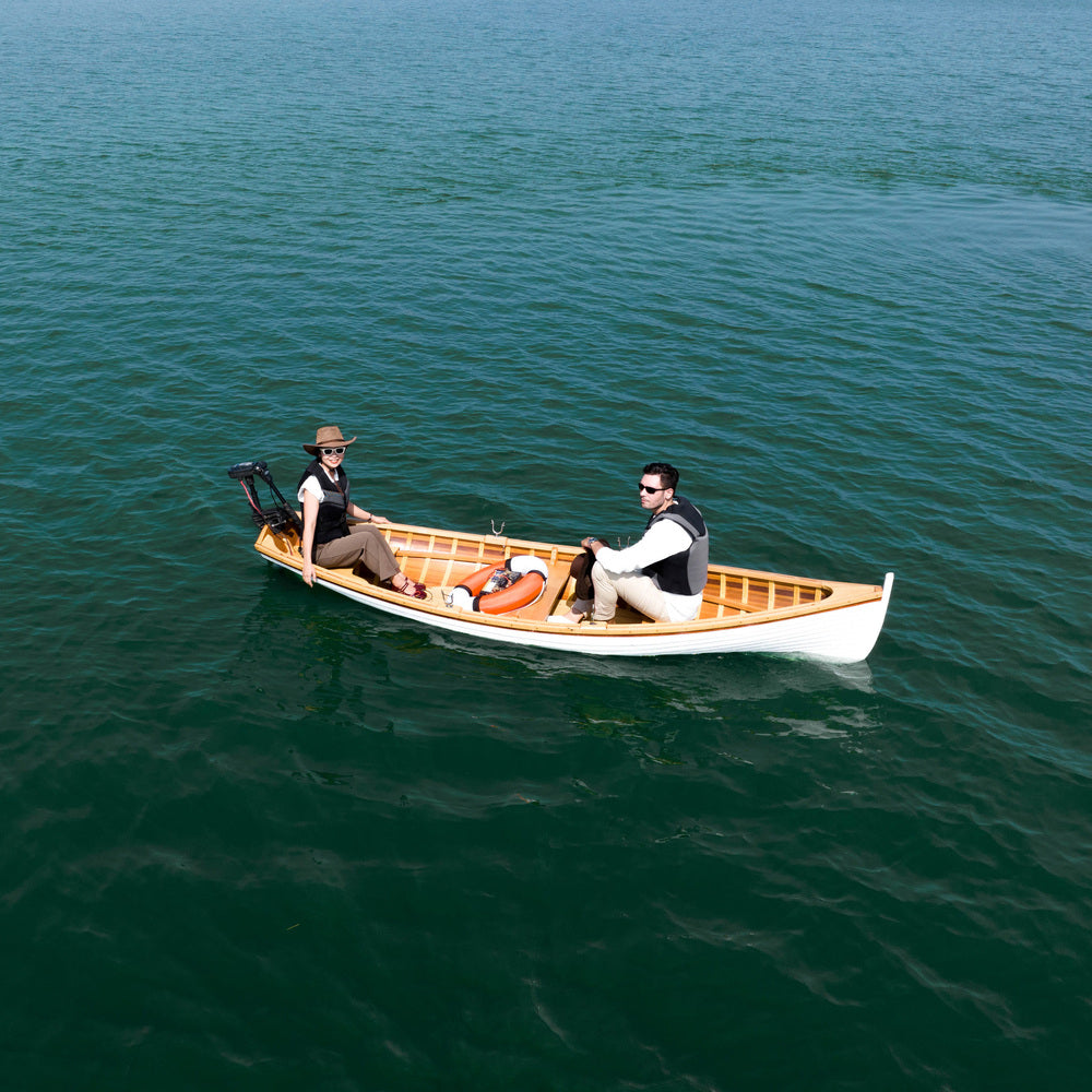 Clinker Built whitehall wooden rowboat 12