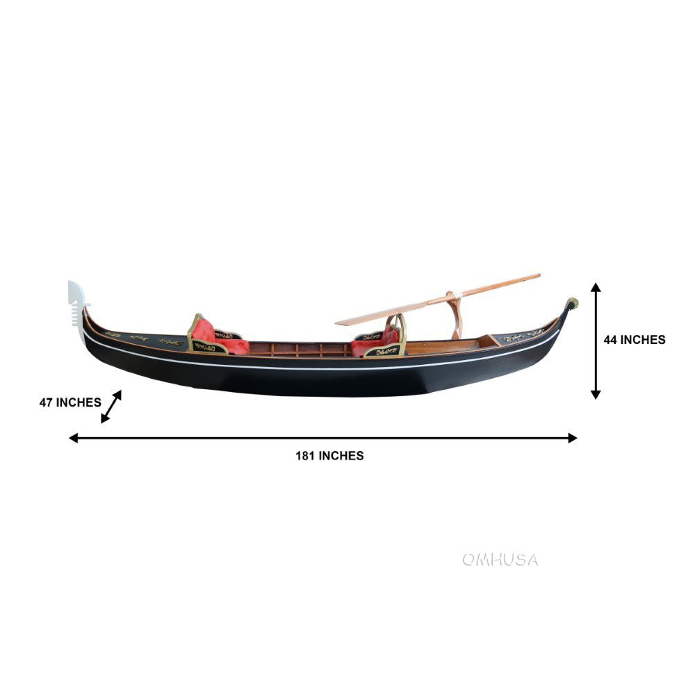 Venetian Gondola 15ft Wooden Boat
