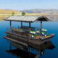 Composite gazebo houseboat with roof