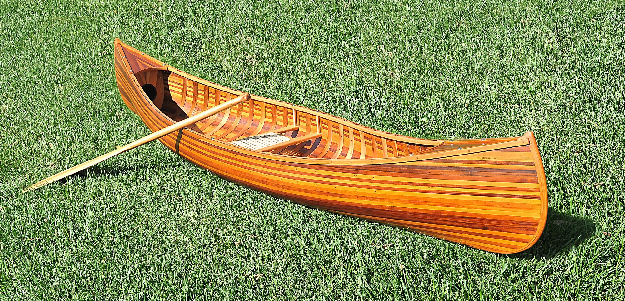 Buy wooden canoe with ribs curved bow matte finish 10 ft