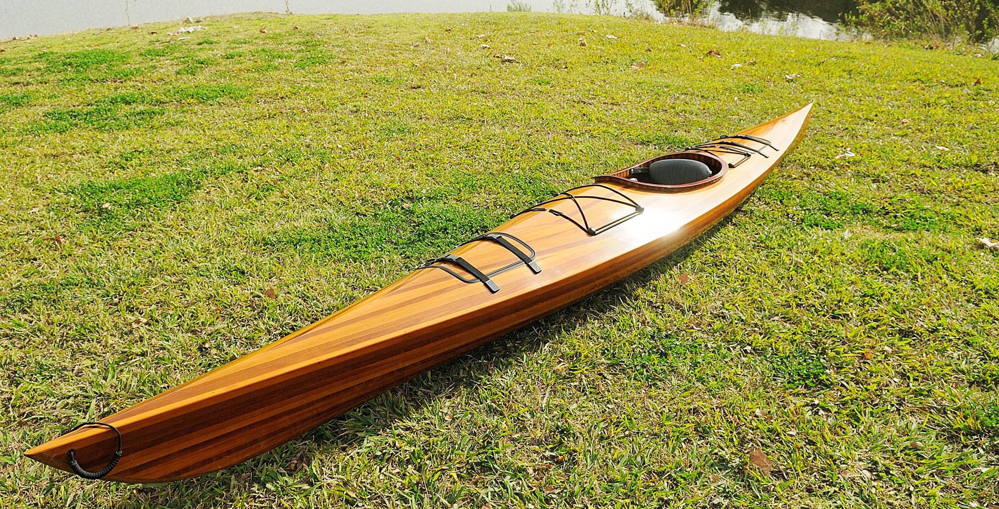 Buy 17 ft 1-person wooden kayak for sale - Wooden Boat USA