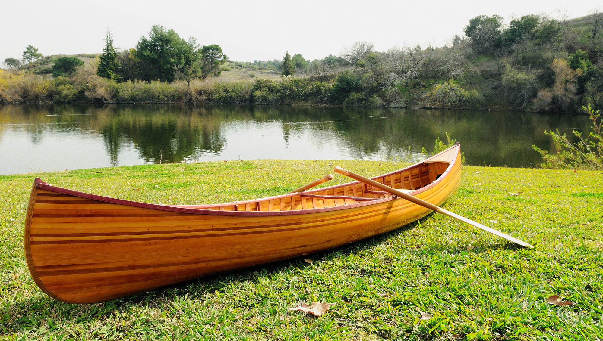 Buy 12 ft wooden canoe with ribs curved bow - Wooden Boat USA