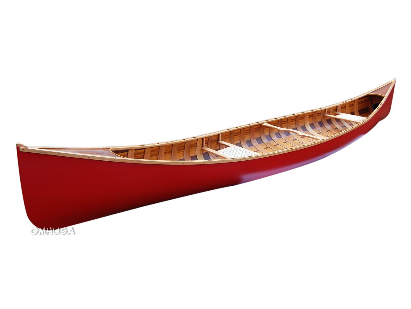 Shop Red Wooden Canoe with Ribs 16 Online - Wooden Boat USA